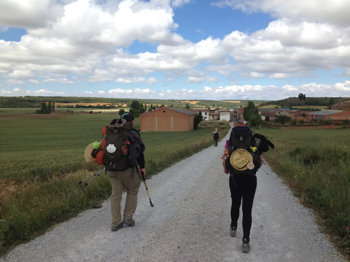 Anika und Sebastian auf dem Camino Francés 2014.